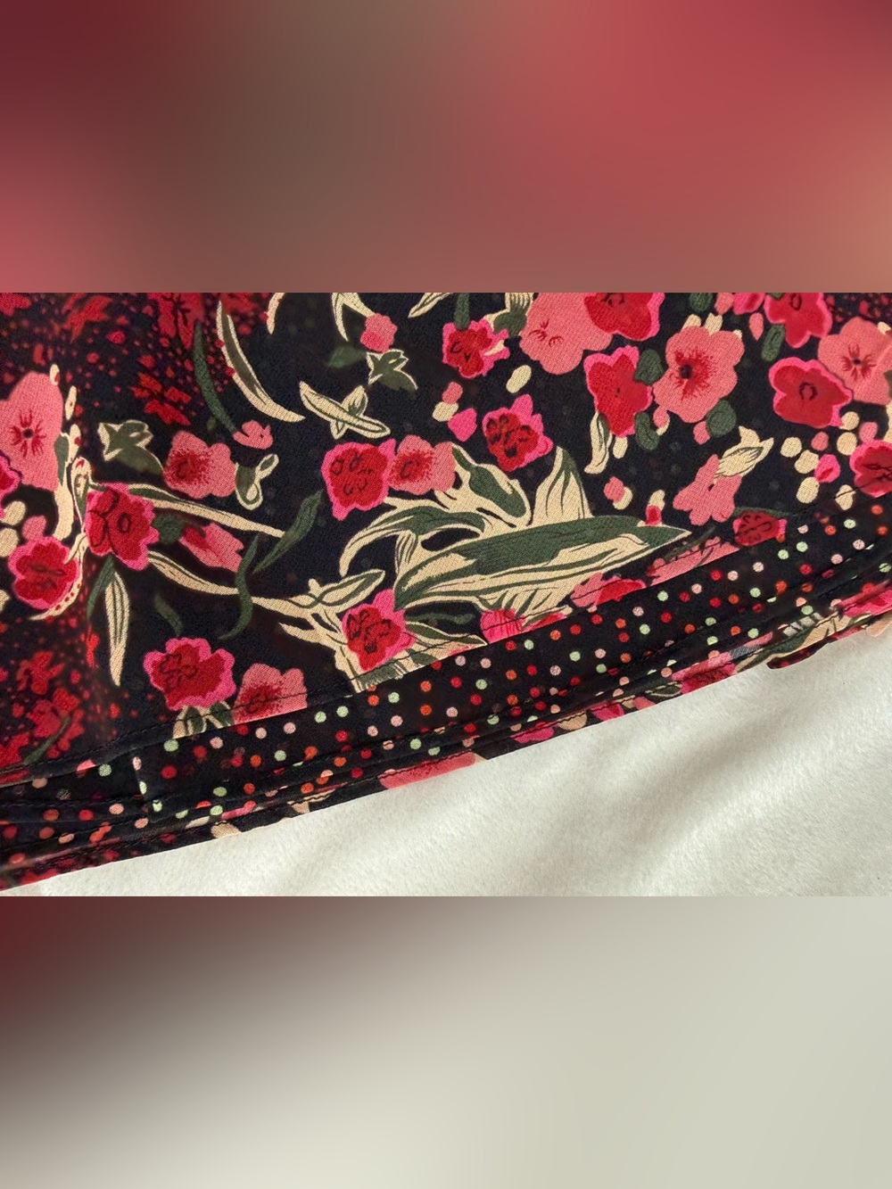 Coldwater Creek Reversible Floral Maxi Skirt NWT Boho Cottagecore Medium - Picture 4 of 8